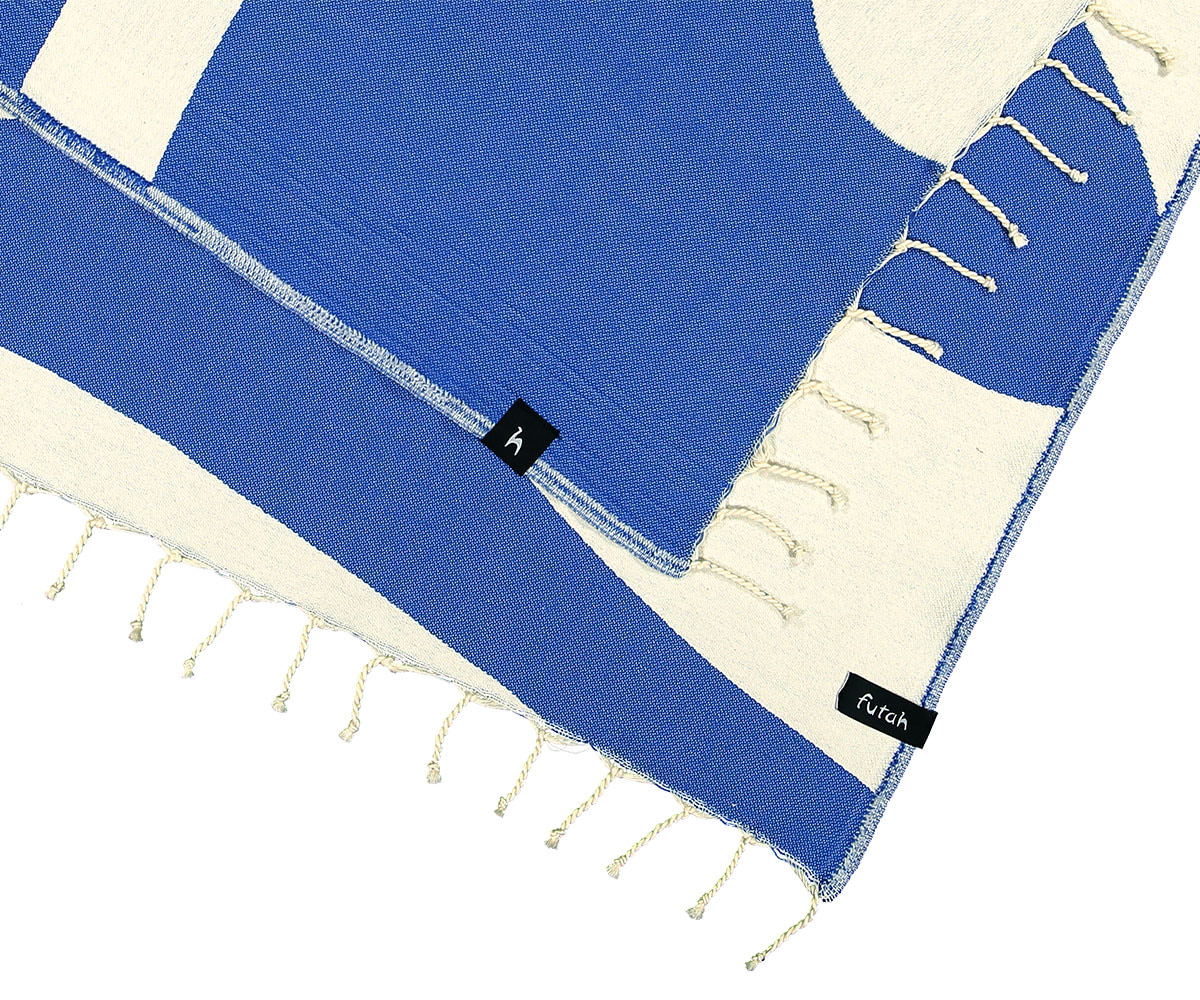 Futah - Aether Blau Strandtuch (2)