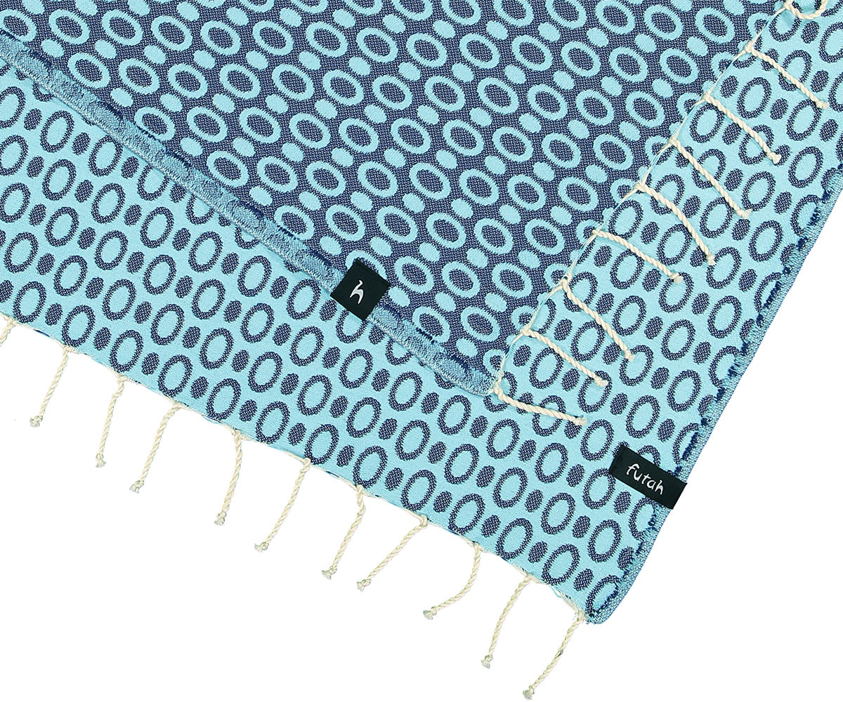 Futah - Pulse Blau Strandtuch (3)