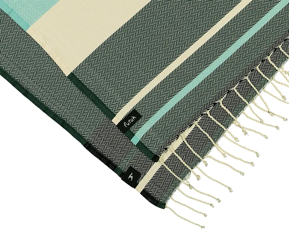 Futah - Papua Grün Strandtuch (2)