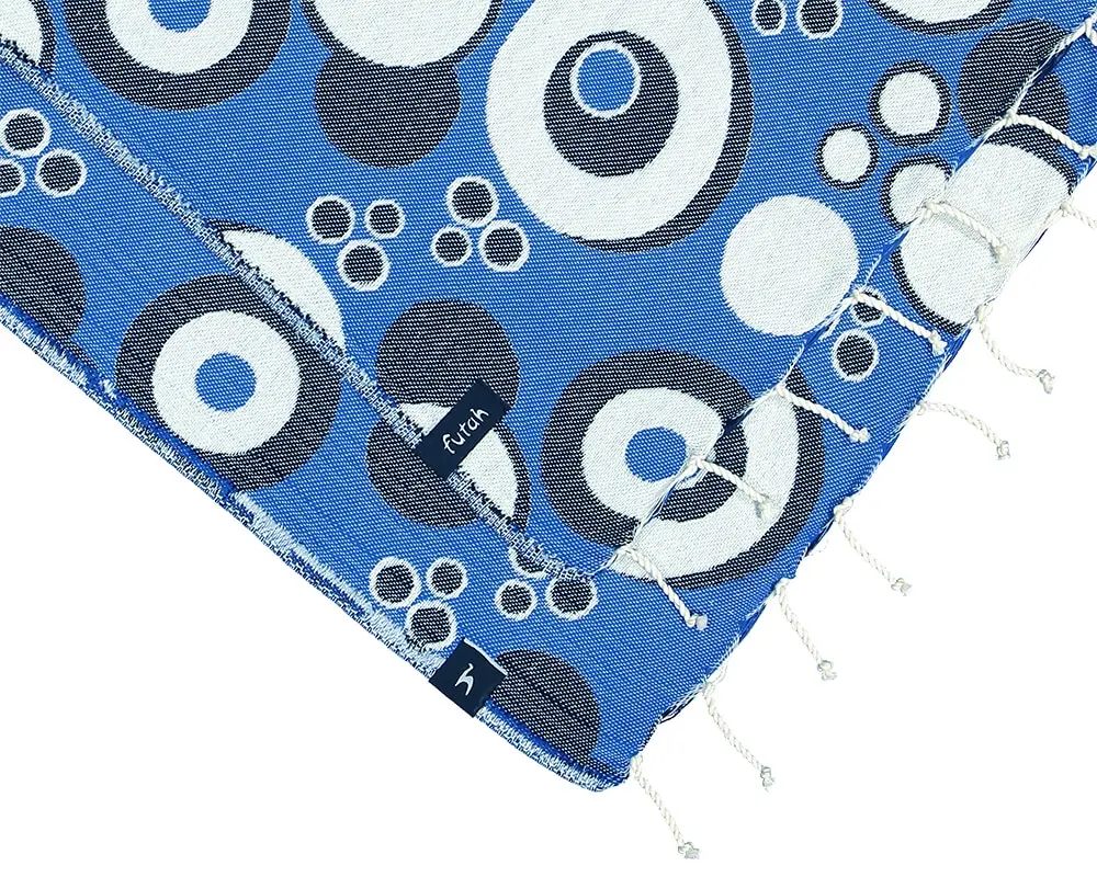 Futah - Vortex Blau & Schwarz Strandtuch (2)
