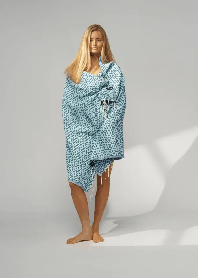 Futah - Pulse Blau Große Strandtuch (4)