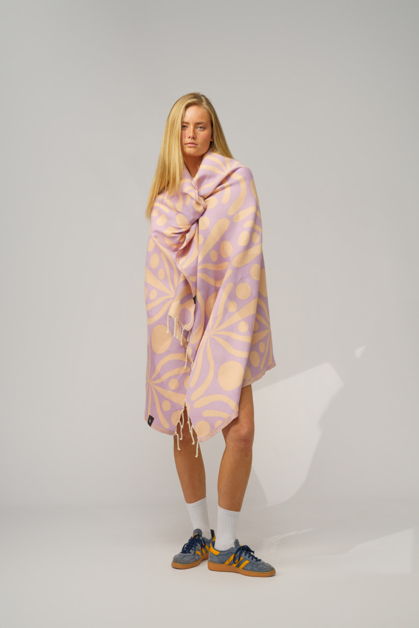 Futah - Flora Mokka & Violett Strandtuch (9)