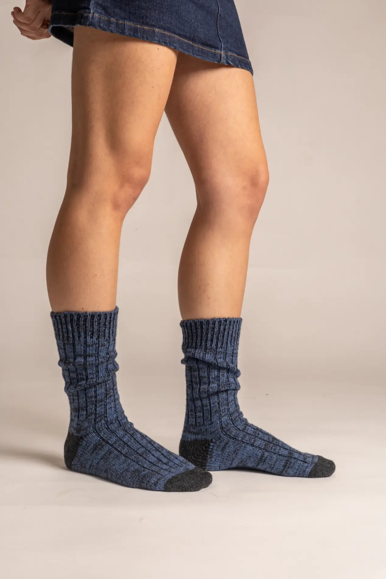 Futah - Cashmere & Wool  Blue Socks (5)