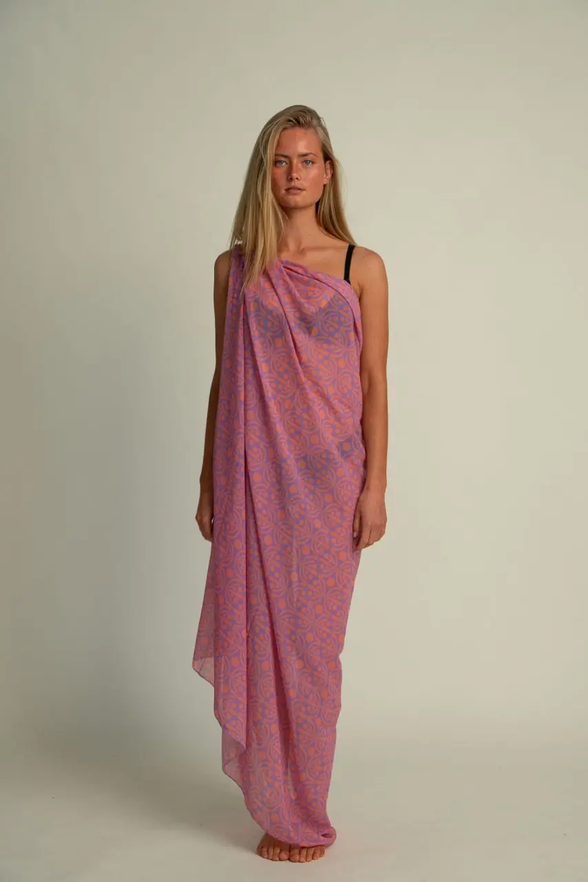 Futah - Pareo Flora Mocha & Violet (3)