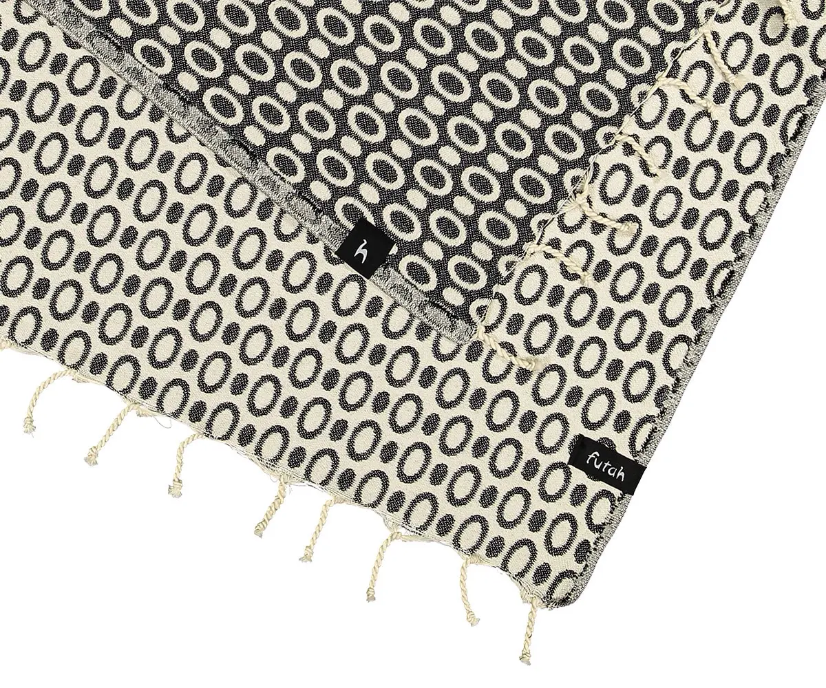 Futah - Pulse Schwarz Große Strandtuch (2)